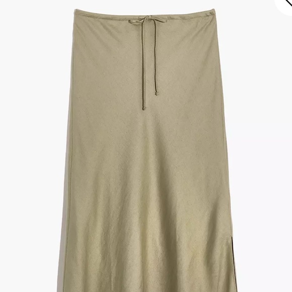 Madewell | Drawstring midi slip skirt size 2 - Picture 5 of 6